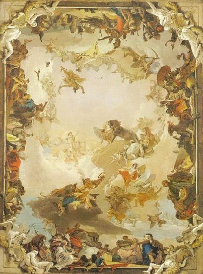 Giovanni Battista Tiepolo Allegory of the Planets and Continents oil painting picture